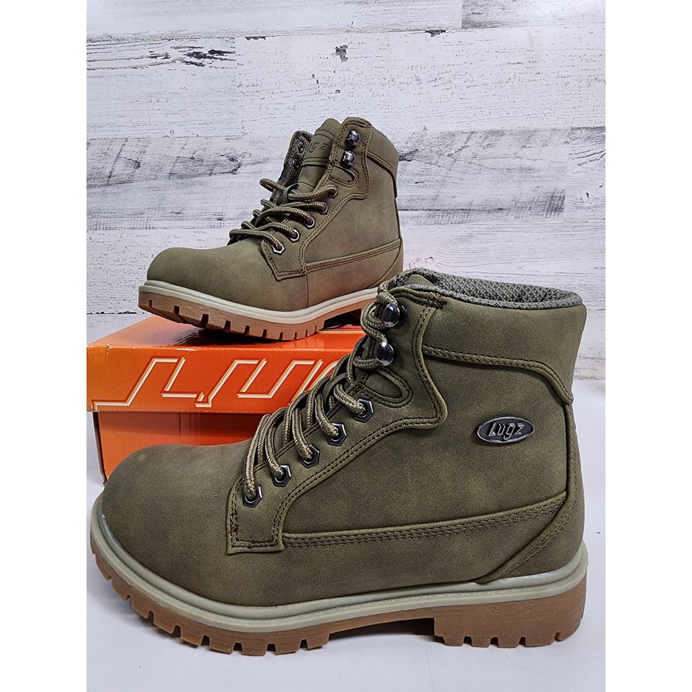 Lugz Mantle Hi Women 8 Olive Green Work Boots Slip Resistant Ankle Boot NWB
